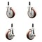 Service Caster 5 Inch 316SS Maroon Poly Swivel 7/8 Inch Expanding Stem Caster Brake SCC, 2PK SS316EX20S514-PPUB-MRN-2-TLB-2-78 - alternate 1